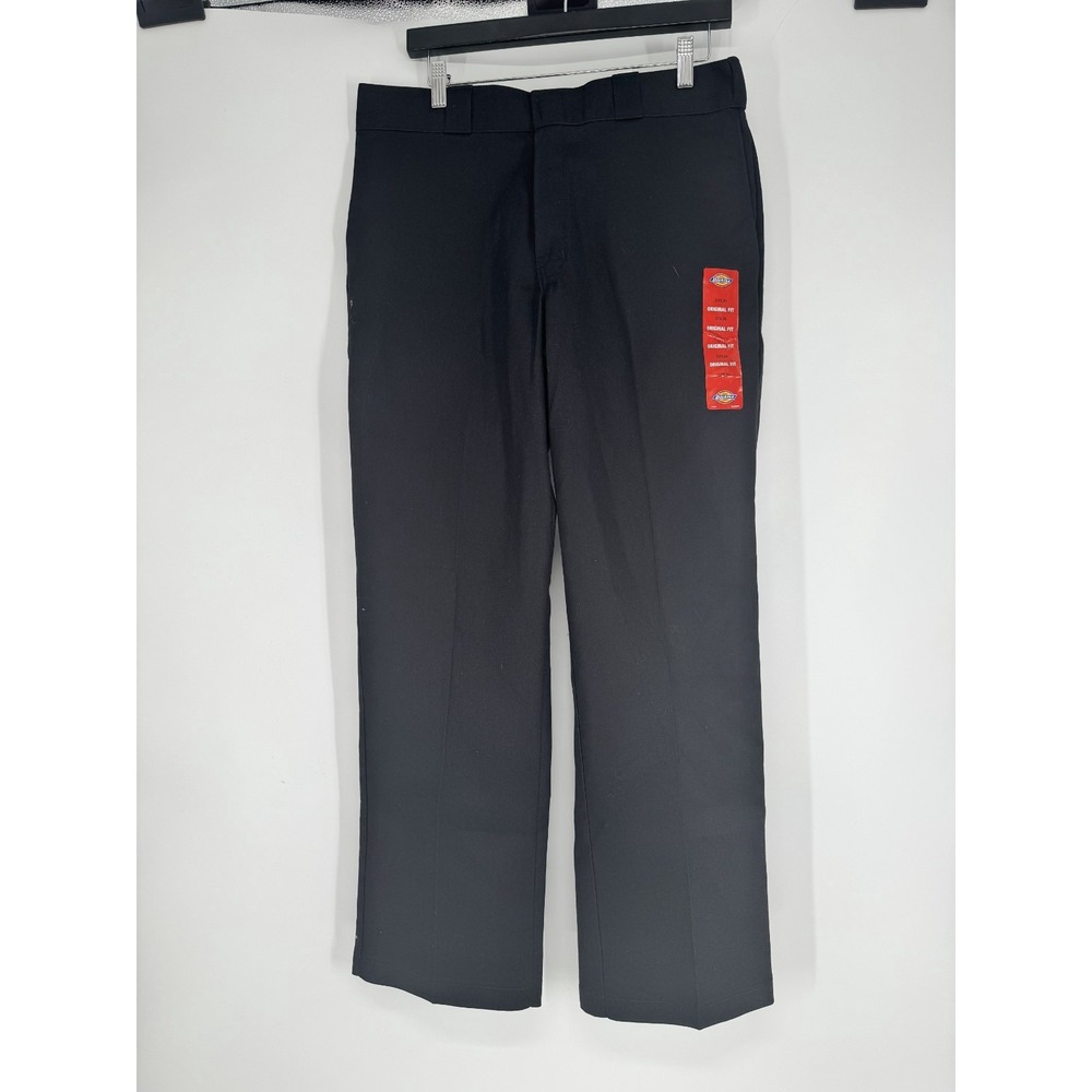 Dickies 874 Flex Work Pants Mens 33x30 Black Original Fit Straight Leg Chino